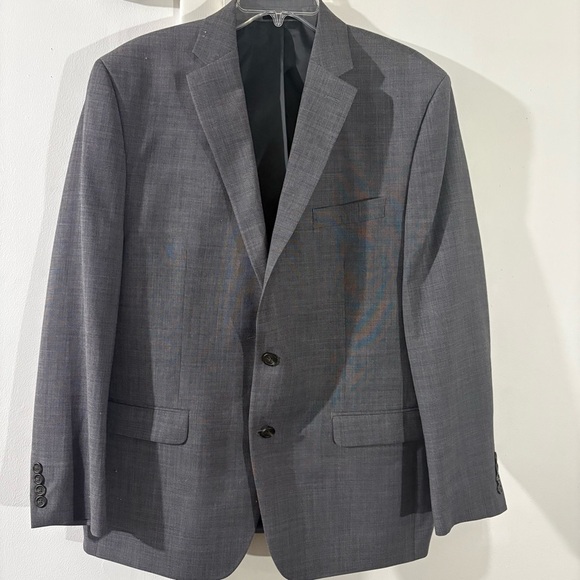 Chaps Other - CHAPS Mens Suit Jacket Sport Coat Blazer Size 44R Gray Wool Blend Classic Office